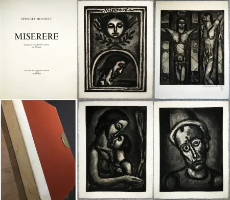 挿絵入り本 Rouault - MISERERE. 58 gravures. La suite complète de l'œuvre capitale de Rouault. Éditions de l’étoile filante, 1948