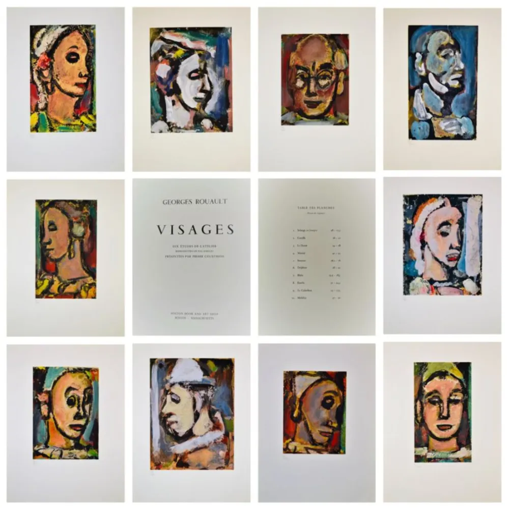 リトグラフ Rouault - Visages Portfolio