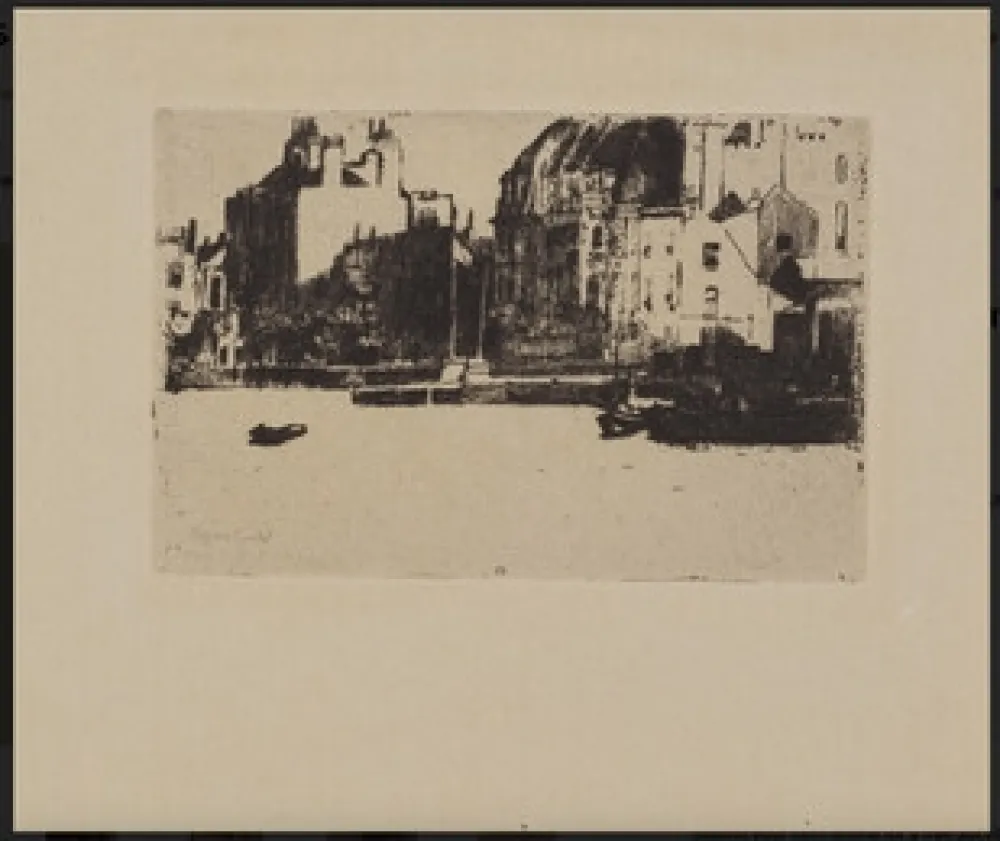 エッチング Roussel - Chelsea Palaces (black-and-white version)