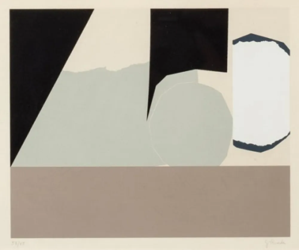 リトグラフ Rueda - Composición