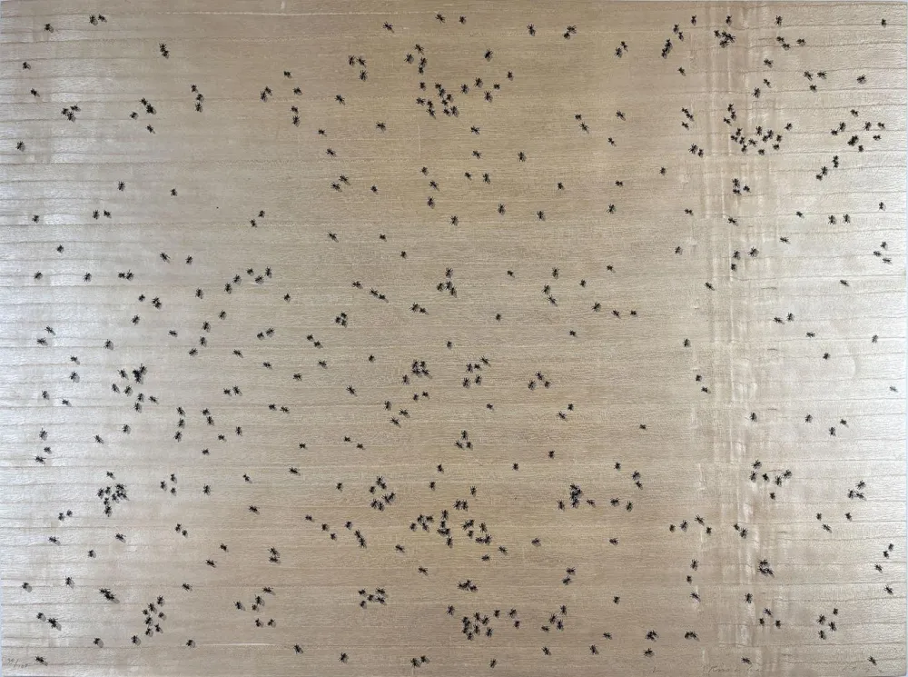 シルクスクリーン Ruscha - Black Ants from the Insects Portfolio