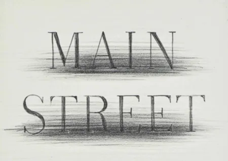 リトグラフ Ruscha - Main Street