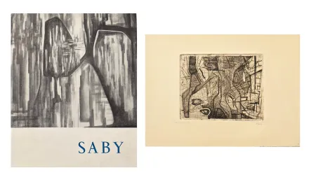 挿絵入り本 Saby - Catalogue avec gravure originale signée