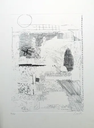 エッチング Saetti - Paesaggio