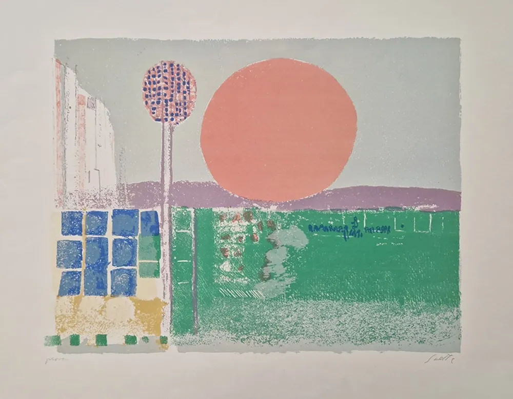 リトグラフ Saetti - Tramonto a Venezia