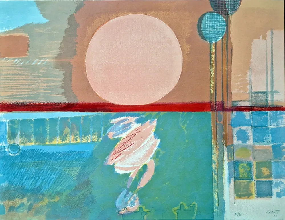 リトグラフ Saetti - Vaporetto sotto il sole