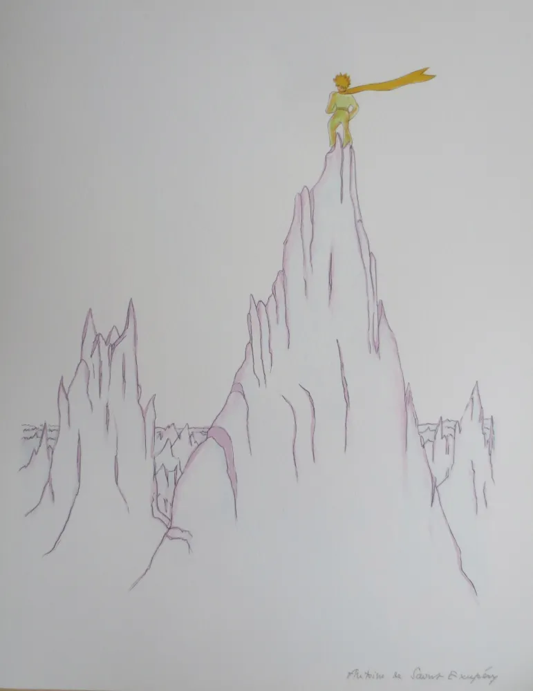 リトグラフ Saint-Exupéry - La cîme