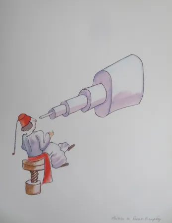 リトグラフ Saint-Exupéry - L'astronome