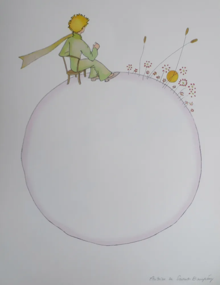 リトグラフ Saint-Exupéry - Le coucher de soleil