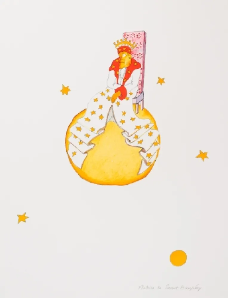 リトグラフ Saint-Exupéry - Le Vieux Roi