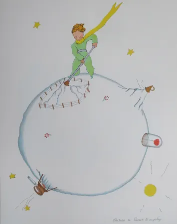 リトグラフ Saint-Exupéry - Le volcan