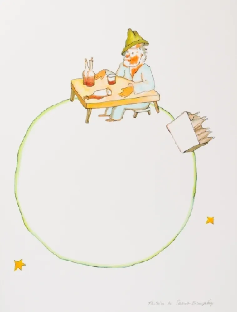 リトグラフ Saint-Exupéry - L'ivrogne