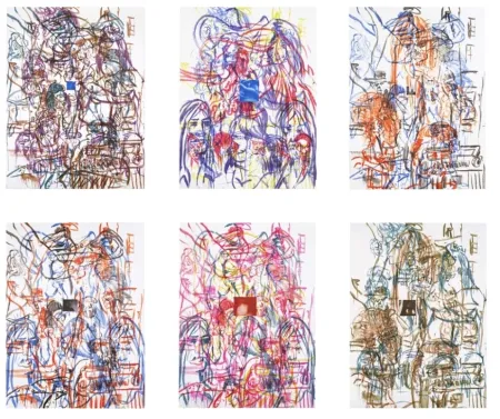 リトグラフ Salle - Theme for an Aztec Moralist Portfolio