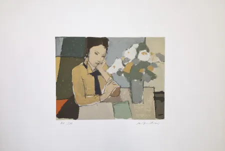 シルクスクリーン Salvadori - Busto di Flora