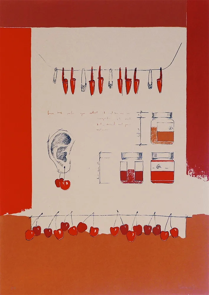 シルクスクリーン Sampol - Cireres