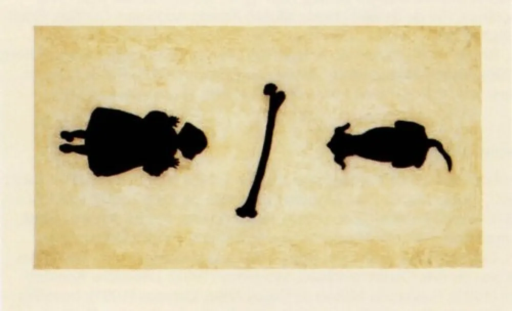 彫版 Santibañez - La niña y el perro