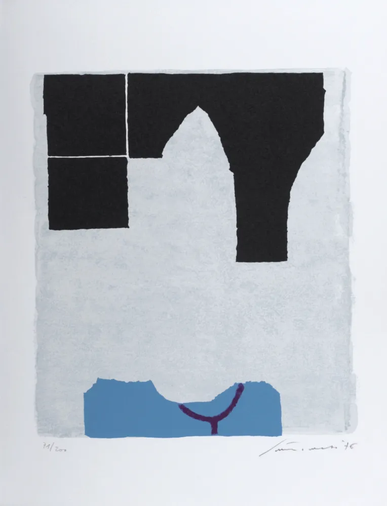 リトグラフ Santomaso - Abstract Composition, 1979 - Hand-signed