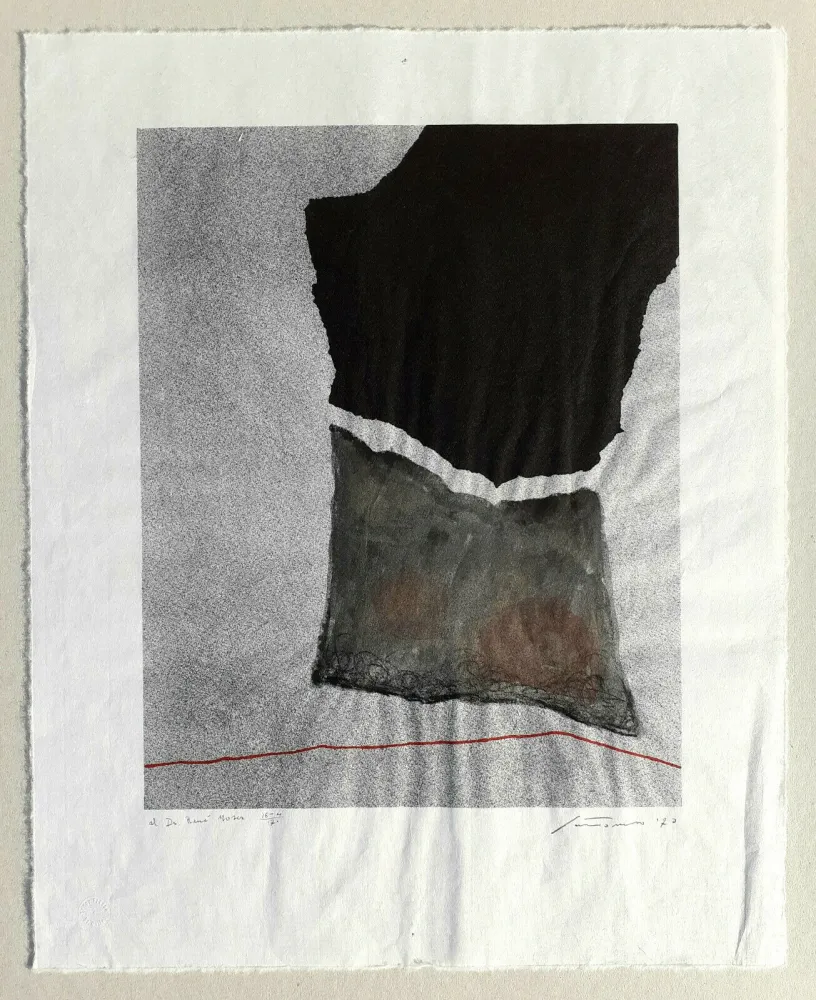 リトグラフ Santomaso - Composizione