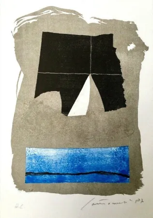 リトグラフ Santomaso - Composizione