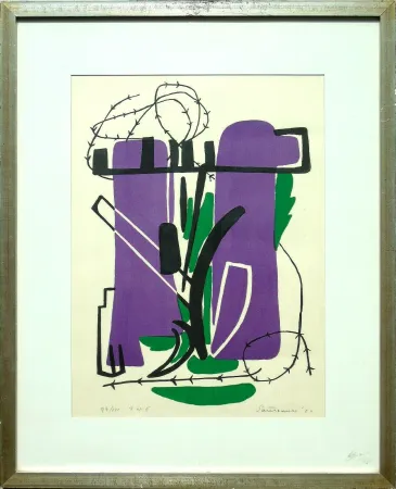 リトグラフ Santomaso - Composizione (d)