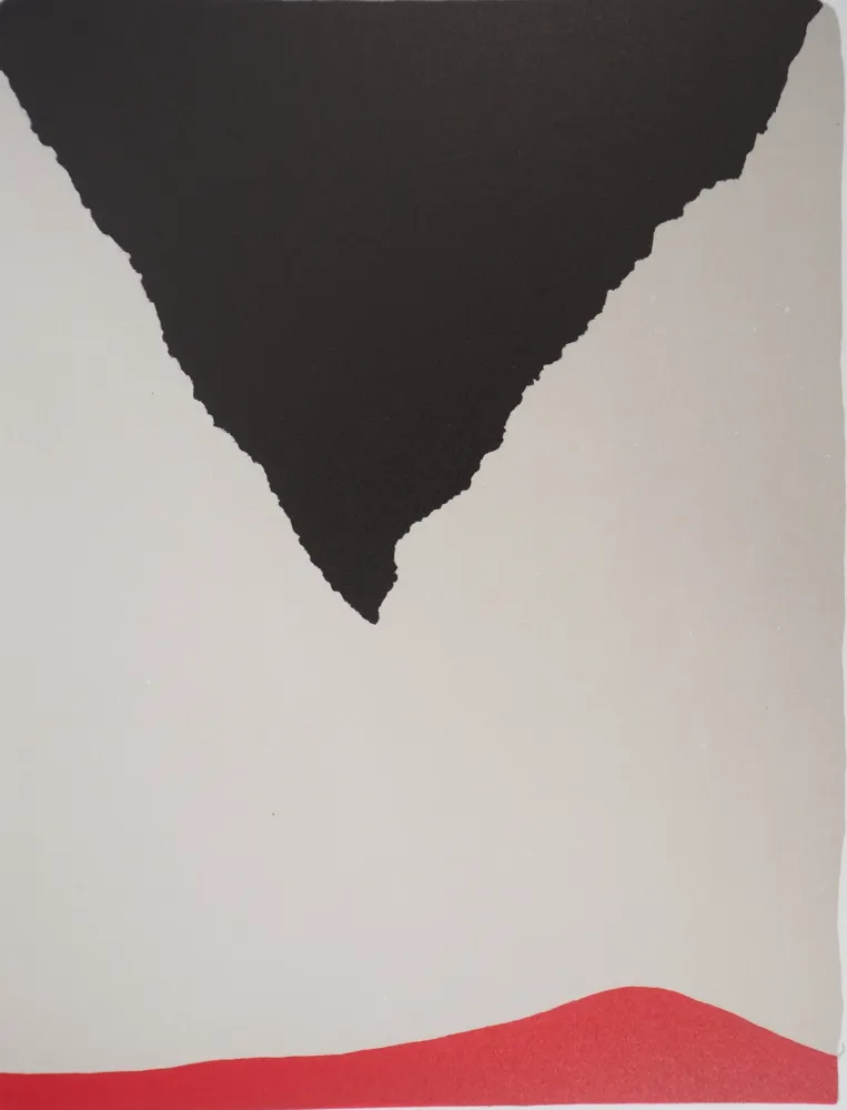 リトグラフ Santomaso - Montagne Noire Renversée 