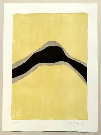 リトグラフ Santomaso - Separazione giallo e nero