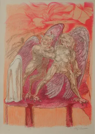 リトグラフ Sassu - SENZA TITOLO