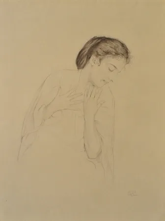 彫版 Sauer - Femme de profil