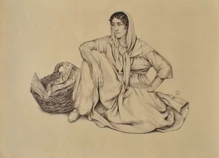 彫版 Sauer - Gitane assise