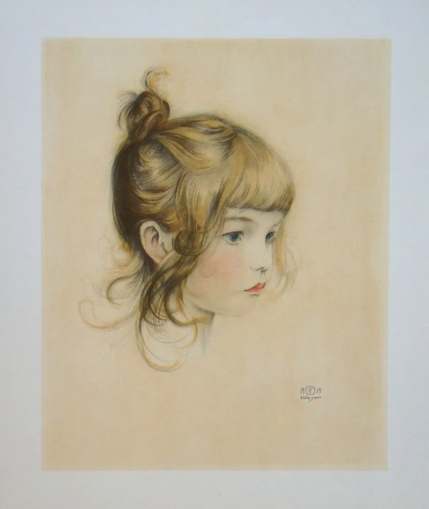 リトグラフ Sauer - Portrait de Nicole