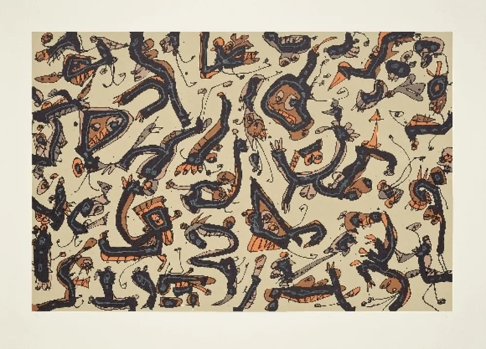 リトグラフ Saura - Abierta 1