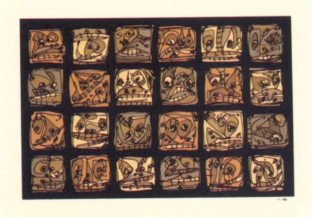 リトグラフ Saura - Abierta 2