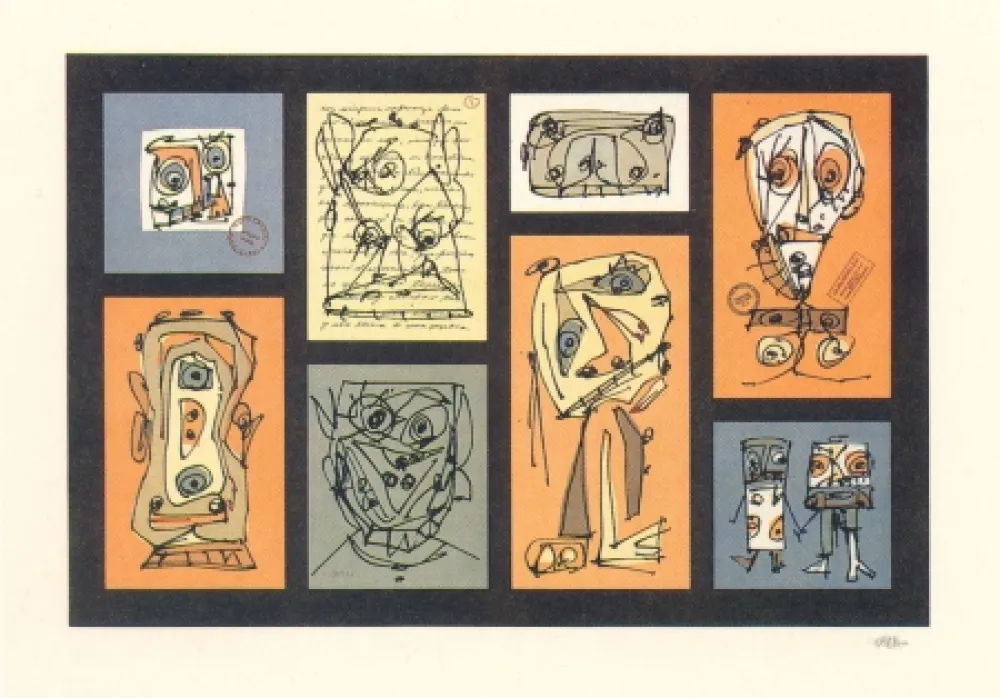 リトグラフ Saura - Abierta 7