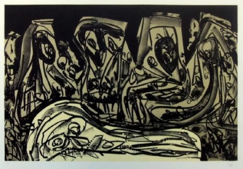 リトグラフ Saura - Antonio Saura