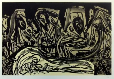 リトグラフ Saura - Antonio Saura