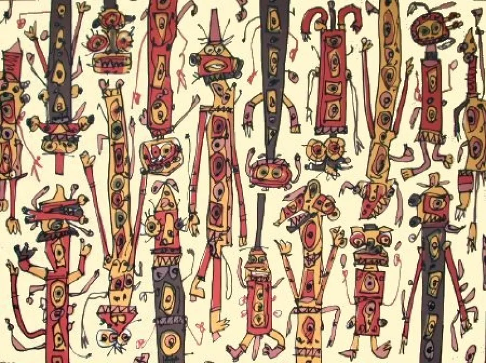 リトグラフ Saura - Antonio Saura