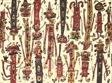 リトグラフ Saura - Antonio Saura