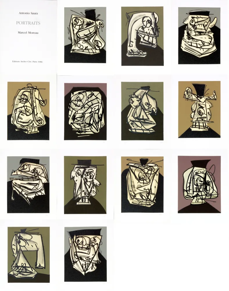 技術的なありません Saura - Antonio Saura/Portrait/Marcel Moreau/Edtions Atelier Clot
