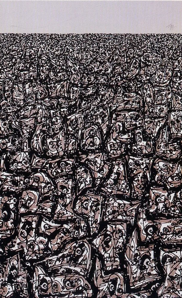 リトグラフ Saura - Copa del mundo de futbol