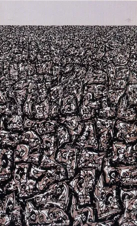 リトグラフ Saura - Copa del mundo de futbol