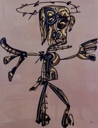 リトグラフ Saura - Crucifixión