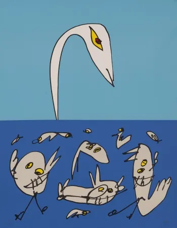 リトグラフ Saura - El patito feo