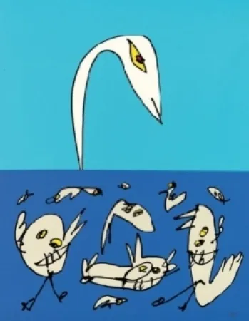 リトグラフ Saura - El patito feo