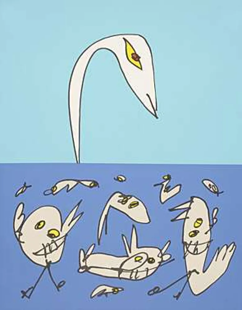 リトグラフ Saura - El patito feo