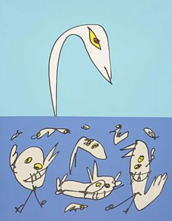 リトグラフ Saura - El patito feo