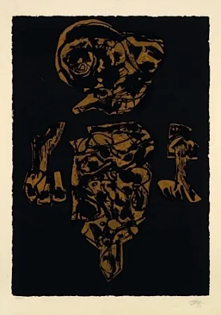 リトグラフ Saura - EL VELON GOTEABA SOBRE SU TRAJEDE CEREMONIA