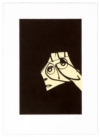 リトグラフ Saura - Le chien de Goya