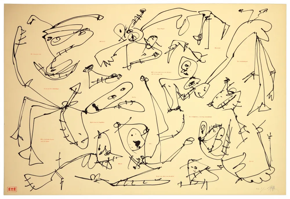 リトグラフ Saura - Les quatre saisons, Été