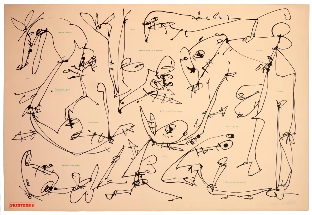 リノリウム彫版 Saura - Les quatre saisons, Printemps