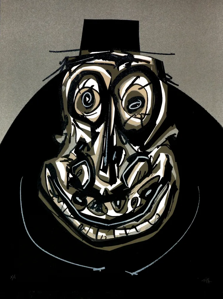 リトグラフ Saura - Melanchton I, Une chaire d'ombre